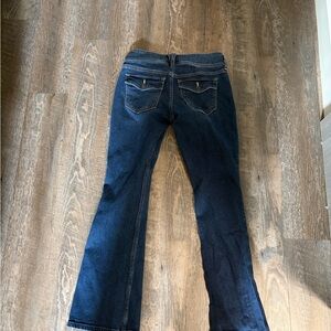 Hollister Dark Blue low rise boot cut jeans